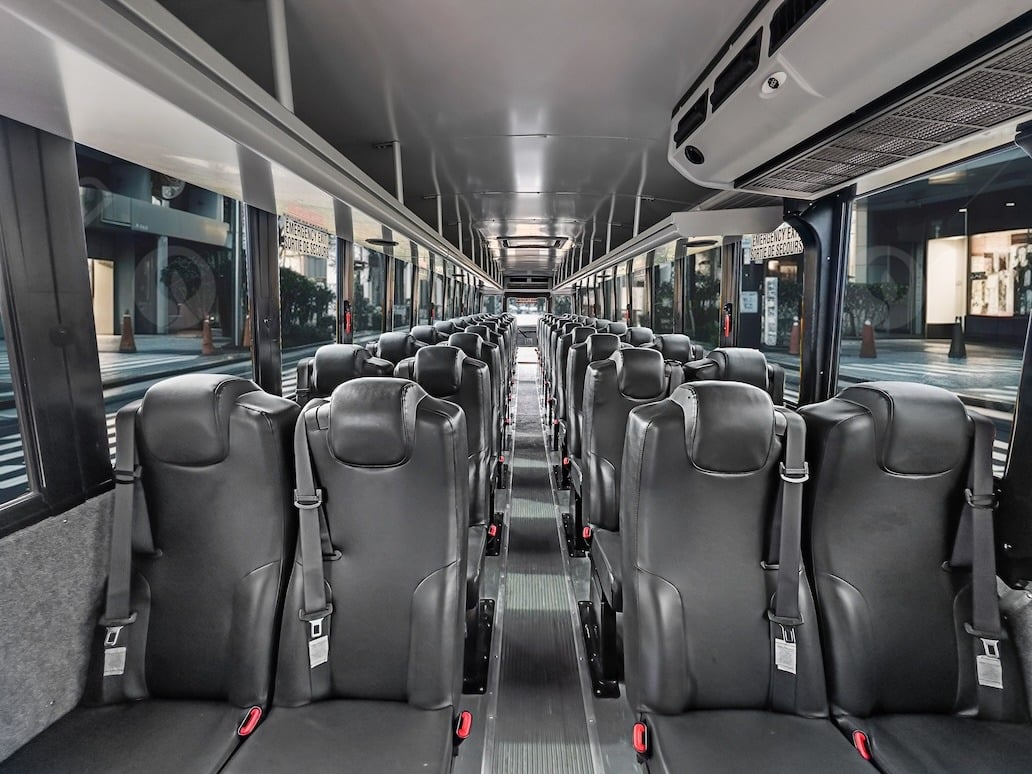 36 Passenger Shuttle Bus inside