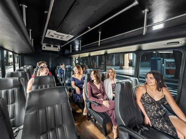 Ford E450 Shuttle Bus inside people 2